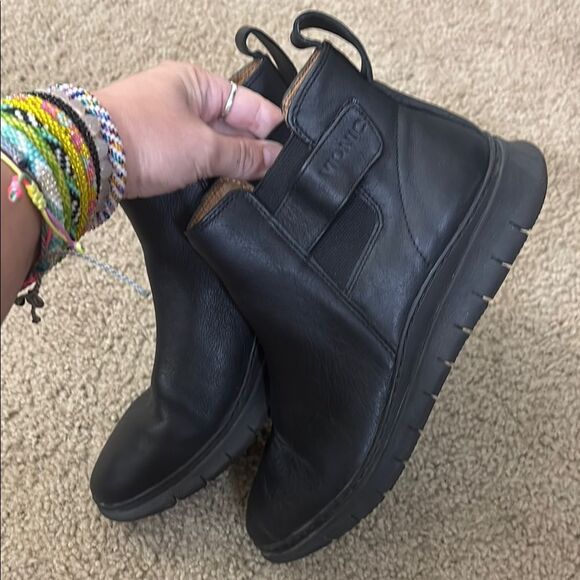 Black Ankle Boots VIONIC fresh Kaufman size 7 (EUR38) Chelsea women’s - Picture 7 of 11